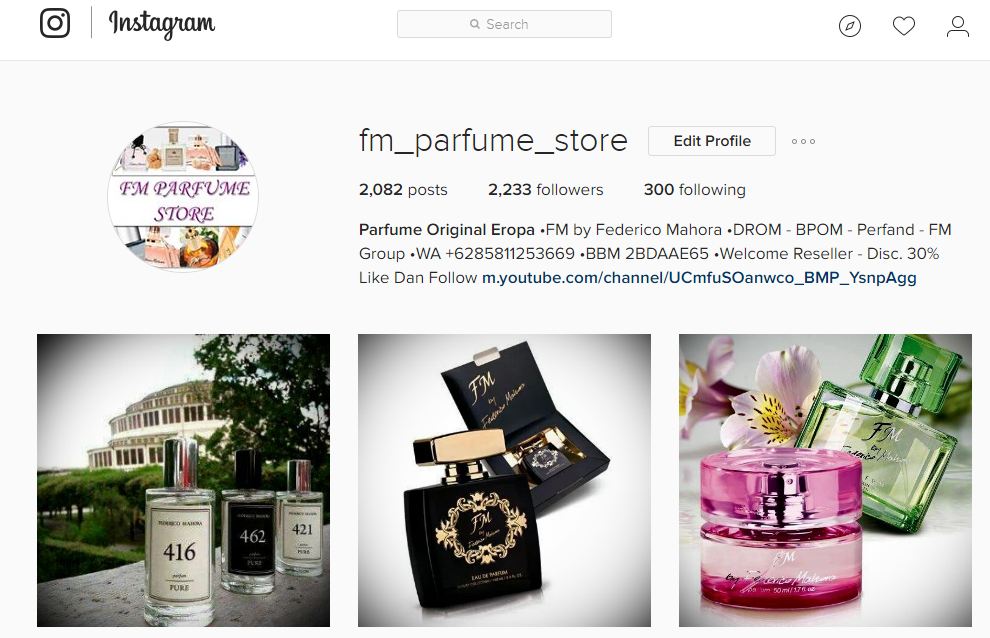 Instagram FM Parfume Store